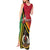 Happy Vanuatu Constitution Day Tank Maxi Dress Flag Style With Sand Drawing Pattern