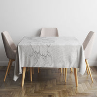 Tokelau White Sunday Tablecloth Elegant Hibiscus Polynesian Tribal Pattern LT05 - Polynesian Pride