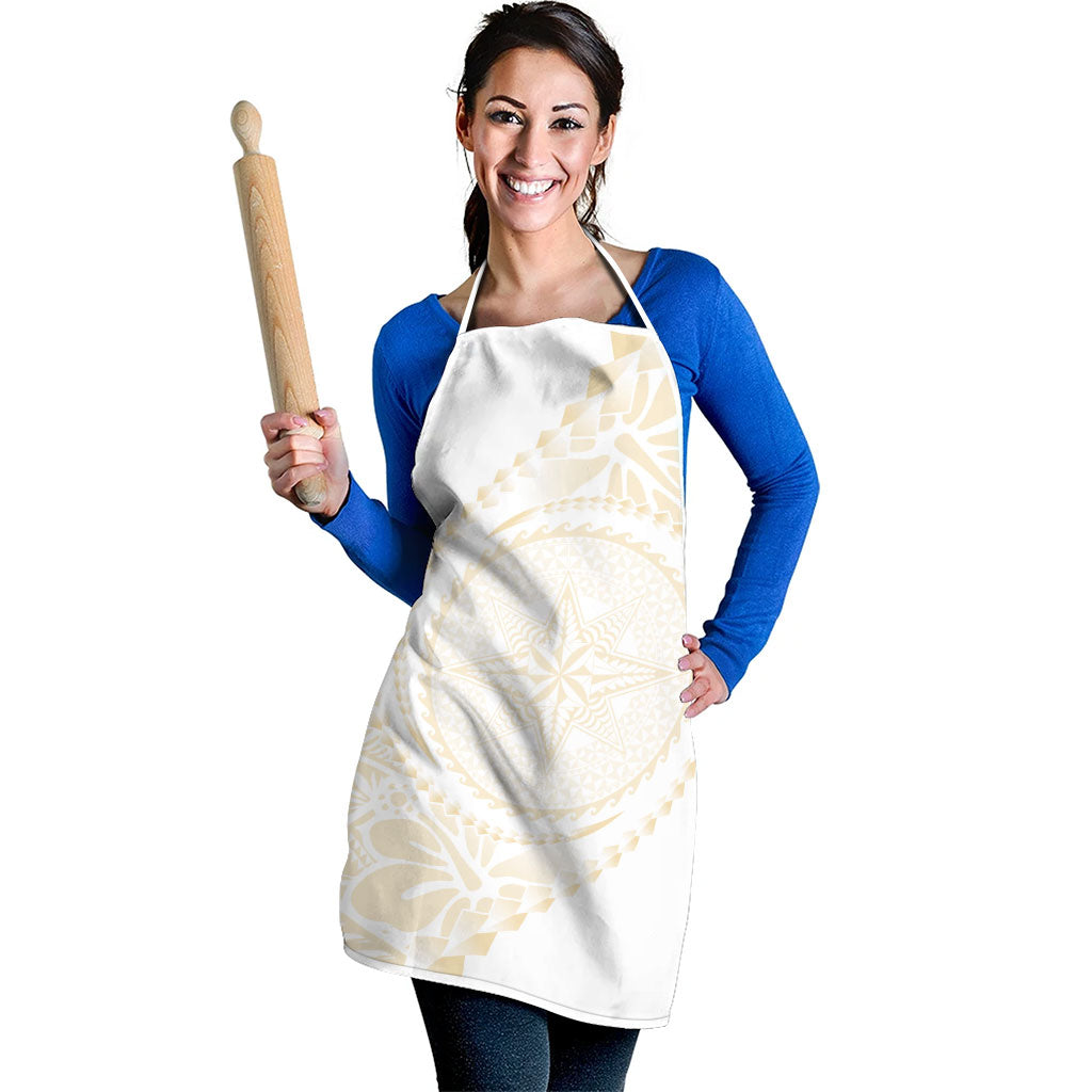 Tonga White Sunday Apron Lotu Tamaiti Tongan Kupesi Pattern LT05 - Polynesian Pride