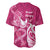 Breast Cancer Awareness Baseball Jersey Ribbon Polynesian Pattern Pink Version LT05 - Polynesian Pride