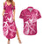 Breast Cancer Awareness Couples Matching Summer Maxi Dress and Hawaiian Shirt Ribbon Polynesian Pattern Pink Version LT05 Pink - Polynesian Pride