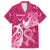 Breast Cancer Awareness Family Matching Long Sleeve Bodycon Dress and Hawaiian Shirt Ribbon Polynesian Pattern Pink Version LT05 Dad's Shirt - Short Sleeve Pink - Polynesian Pride