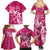 Breast Cancer Awareness Family Matching Summer Maxi Dress and Hawaiian Shirt Ribbon Polynesian Pattern Pink Version LT05 - Polynesian Pride