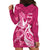 Breast Cancer Awareness Hoodie Dress Ribbon Polynesian Pattern Pink Version LT05 - Polynesian Pride