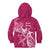 Breast Cancer Awareness Kid Hoodie Ribbon Polynesian Pattern Pink Version LT05 - Polynesian Pride