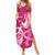 Breast Cancer Awareness Summer Maxi Dress Ribbon Polynesian Pattern Pink Version LT05 Women Pink - Polynesian Pride