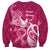 Breast Cancer Awareness Sweatshirt Ribbon Polynesian Pattern Pink Version LT05 - Polynesian Pride