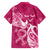 Personalized Breast Cancer Awareness Family Matching Puletasi Dress and Hawaiian Shirt Ribbon Polynesian Pattern Pink Version LT05 - Polynesian Pride