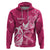 Personalized Breast Cancer Awareness Hoodie Ribbon Polynesian Pattern Pink Version LT05 Pink - Polynesian Pride