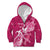 Personalized Breast Cancer Awareness Kid Hoodie Ribbon Polynesian Pattern Pink Version LT05 Zip Hoodie Pink - Polynesian Pride