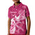 Personalized Breast Cancer Awareness Kid Polo Shirt Ribbon Polynesian Pattern Pink Version LT05 Kid Pink - Polynesian Pride