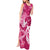 Personalized Breast Cancer Awareness Tank Maxi Dress Ribbon Polynesian Pattern Pink Version LT05 - Polynesian Pride