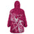 Personalized Breast Cancer Awareness Wearable Blanket Hoodie Ribbon Polynesian Pattern Pink Version LT05 - Polynesian Pride