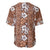 Hawaii Vintage Brown Hibiscus Tapa Pattern Baseball Jersey