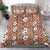 Hawaii Vintage Brown Hibiscus Tapa Pattern Bedding Set