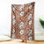 Hawaii Vintage Brown Hibiscus Tapa Pattern Blanket