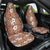 Hawaii Vintage Brown Hibiscus Tapa Pattern Car Seat Cover