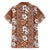 Hawaii Vintage Brown Hibiscus Tapa Pattern Family Matching Long Sleeve Bodycon Dress and Hawaiian Shirt