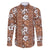 Hawaii Vintage Brown Hibiscus Tapa Pattern Family Matching Long Sleeve Bodycon Dress and Hawaiian Shirt