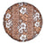 Hawaii Vintage Brown Hibiscus Tapa Pattern Spare Tire Cover