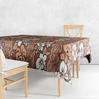Hawaii Vintage Brown Hibiscus Tapa Pattern Tablecloth LT05 - Polynesian Pride