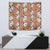 Hawaii Vintage Brown Hibiscus Tapa Pattern Tapestry