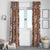 Hawaii Vintage Brown Hibiscus Tapa Pattern Window Curtain