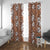 Hawaii Vintage Brown Hibiscus Tapa Pattern Window Curtain