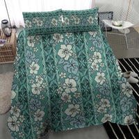 Hawaii Vintage Green Hibiscus Tapa Pattern Bedding Set LT05 - Polynesian Pride