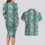 Hawaii Vintage Green Hibiscus Tapa Pattern Couples Matching Long Sleeve Bodycon Dress and Hawaiian Shirt