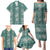 Hawaii Vintage Green Hibiscus Tapa Pattern Family Matching Puletasi and Hawaiian Shirt