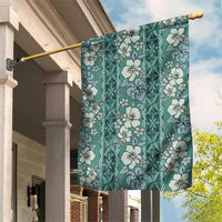 Hawaii Vintage Green Hibiscus Tapa Pattern Garden Flag LT05 House Flag Green - Polynesian Pride