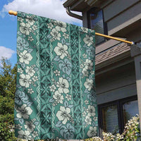 Hawaii Vintage Green Hibiscus Tapa Pattern Garden Flag LT05 - Polynesian Pride