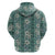 Hawaii Vintage Green Hibiscus Tapa Pattern Hoodie