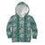 Hawaii Vintage Green Hibiscus Tapa Pattern Kid Hoodie