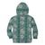 Hawaii Vintage Green Hibiscus Tapa Pattern Kid Hoodie