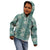 Hawaii Vintage Green Hibiscus Tapa Pattern Kid Hoodie