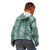 Hawaii Vintage Green Hibiscus Tapa Pattern Kid Hoodie