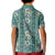 Hawaii Vintage Green Hibiscus Tapa Pattern Kid Polo Shirt