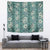 Hawaii Vintage Green Hibiscus Tapa Pattern Tapestry