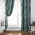 Hawaii Vintage Green Hibiscus Tapa Pattern Window Curtain