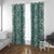 Hawaii Vintage Green Hibiscus Tapa Pattern Window Curtain