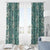 Hawaii Vintage Green Hibiscus Tapa Pattern Window Curtain