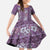 Hawaii Vintage Violet Hibiscus Tapa Pattern Family Matching Mermaid Dress and Hawaiian Shirt