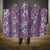 Hawaii Vintage Violet Hibiscus Tapa Pattern Hooded Blanket