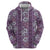 Hawaii Vintage Violet Hibiscus Tapa Pattern Hoodie