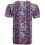 Hawaii Vintage Violet Hibiscus Tapa Pattern T Shirt