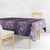 Hawaii Vintage Violet Hibiscus Tapa Pattern Tablecloth