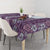 Hawaii Vintage Violet Hibiscus Tapa Pattern Tablecloth