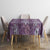 Hawaii Vintage Violet Hibiscus Tapa Pattern Tablecloth